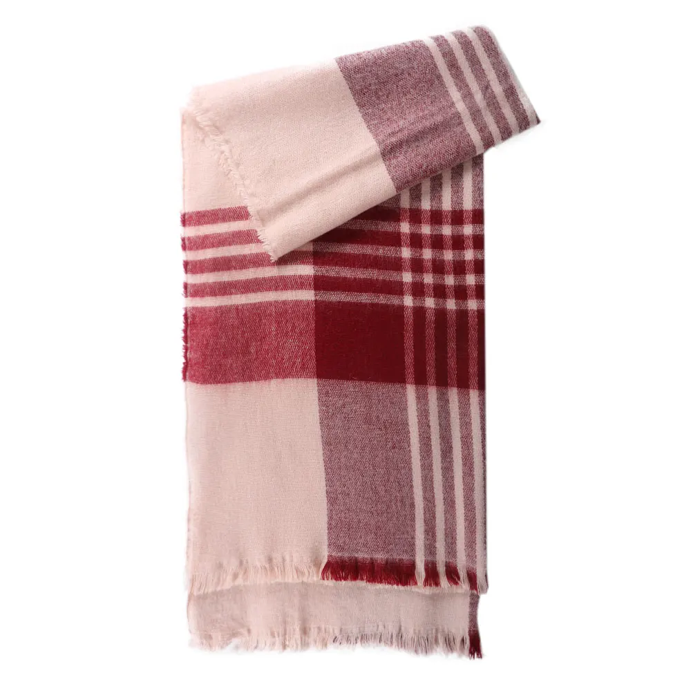 Осенние радужные кашемировые шарфы широкая решетка длинная шаль накидка одеяло