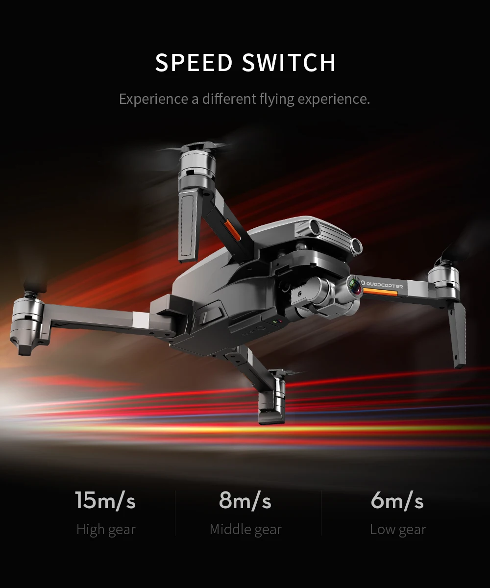 Квадрокоптер L109 PRO с GPS и камерой 4K двухосевой стабильный шарнирный держатель