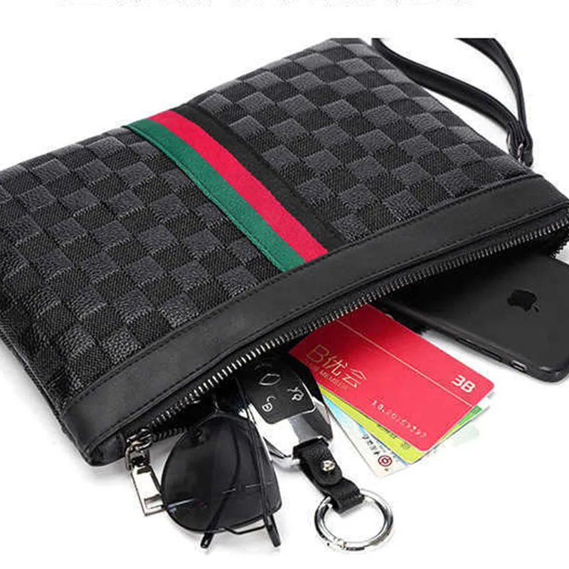 

2021 Men Clutch Bag Large Capacity Men Wallets Cell Phone Pocket Passcard Pocket High Quality Multifunction Wallet