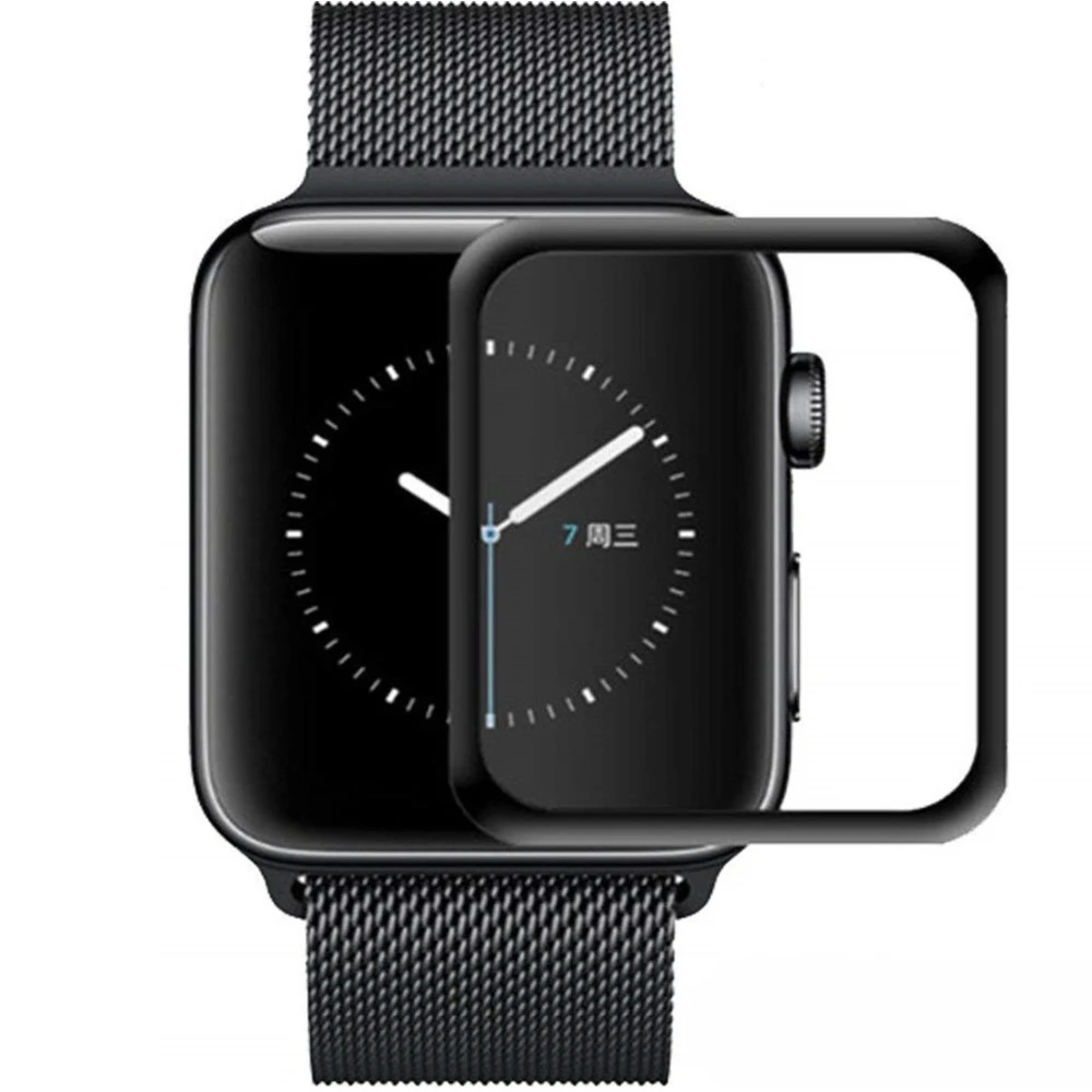 Закаленное Стекло для apple watch 4 5 44 мм 40 мм наручных часов iWatch, версия 1, 2, 3, ремешок 42 мм, 38 мм, версия 3D с уровнем твердости 9H Экран Защитная пленка для apple watch 5 4 3 2 1 Аксессуары 44