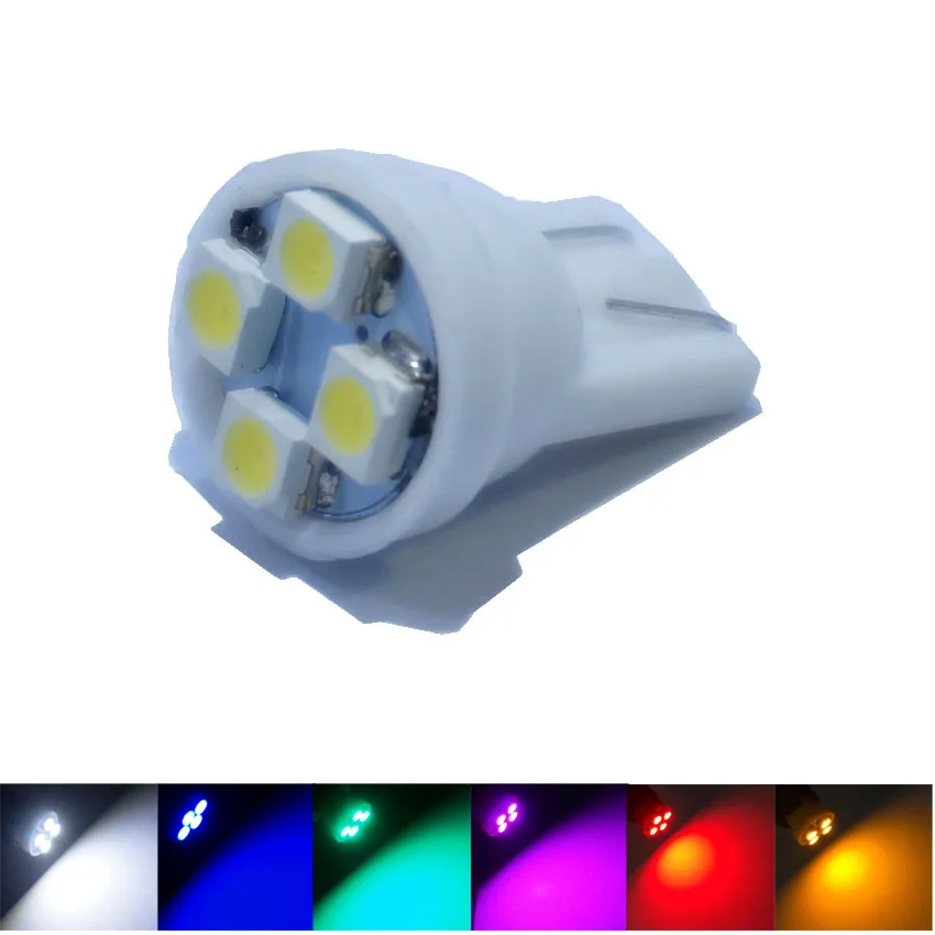 100 шт. высокое качество T10 W5W 4 Smd 1210 3528 автомобильный клиновидный светодиодный