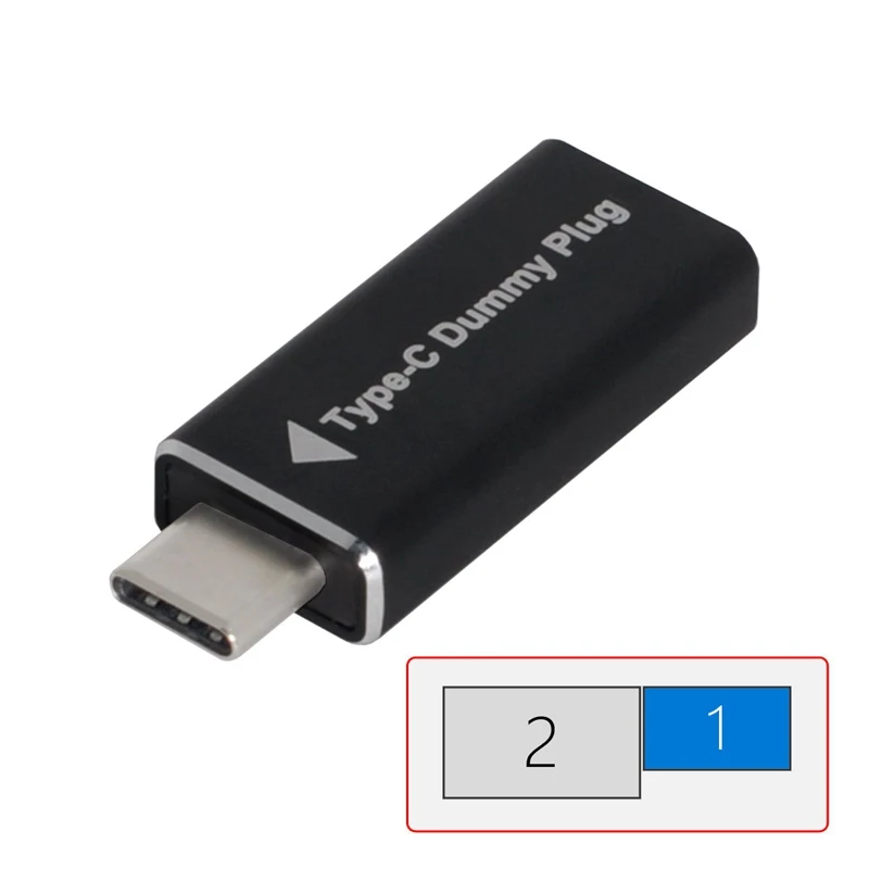 Очки виртуальной Дисплей адаптер Тип-C DDC EDID заглушка USB-C Безголовый призрак