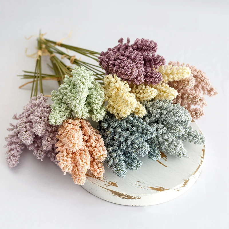 6 шт./лот Искусственные цветы из пшеничного зерна украшение для дома Ванильная