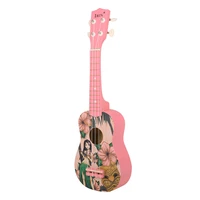 2021 creative 21 inches ukulele guitar basswood 4 strings ukulele hawaiian mini guitarra musical instrument for beginner kids