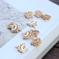 micro inlaid zircon small fan double ring pendant earrings are used for diy necklaces earrings accessories jewelry and hardw