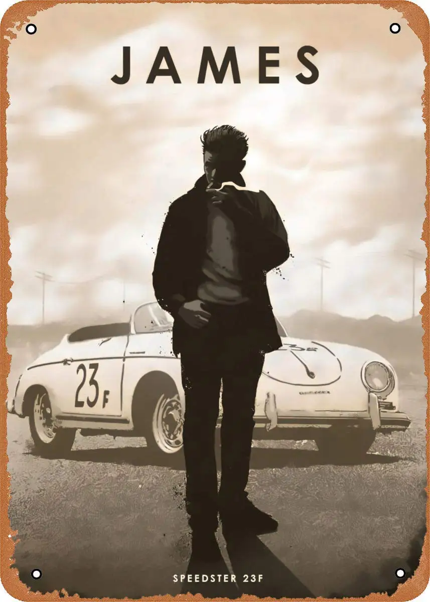 

Balter James Dean Metal Retro Tin Sign Antique Plaque Poster Living Room Bar Pub Home Classic Vintage Aluminum for Wall Decor