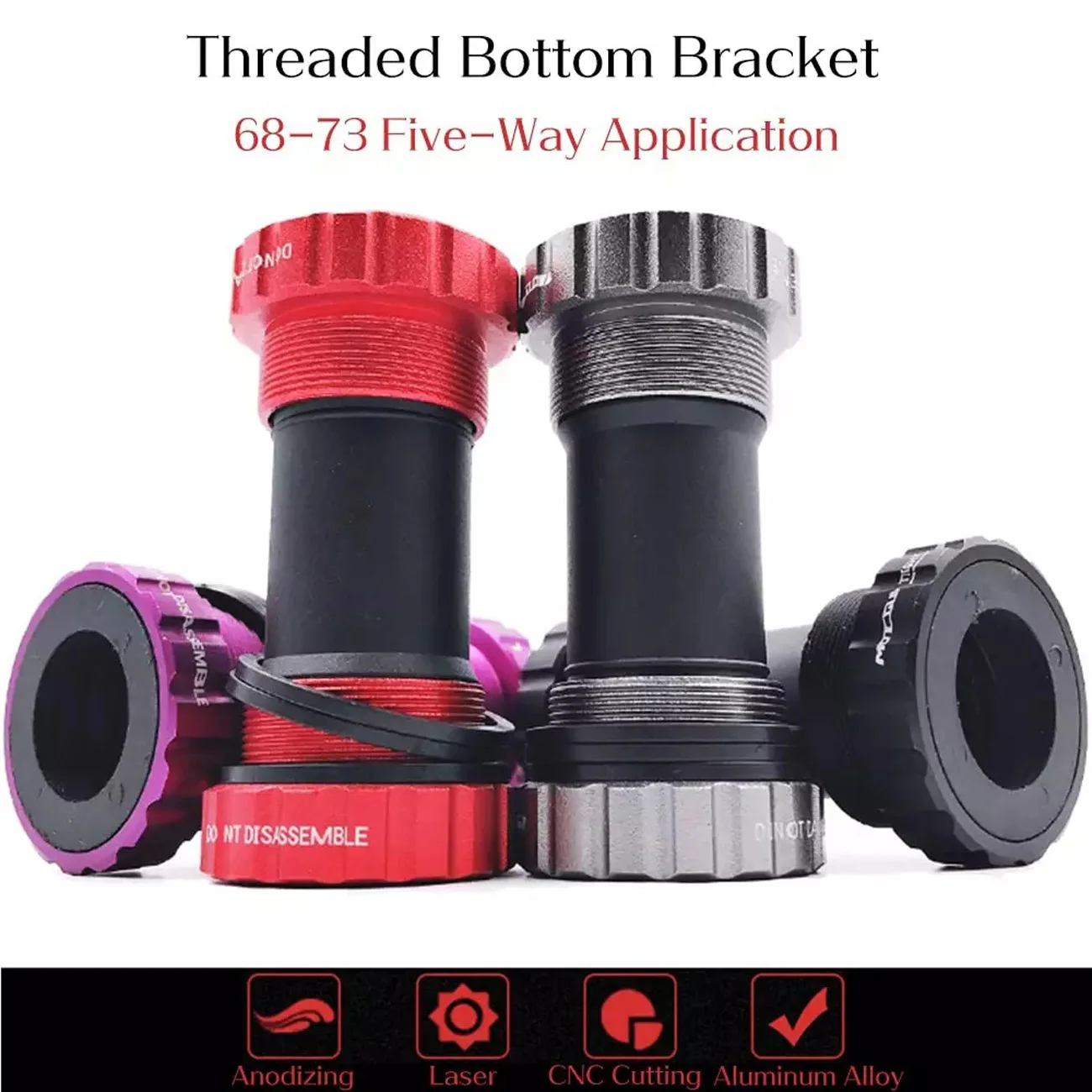 

Bike Bottom bracket set Sealed Bearing Thread Type 68 73mm BSA68 BB91 Shell 24mm spline Axis MTB Road Bike Bottom bracket