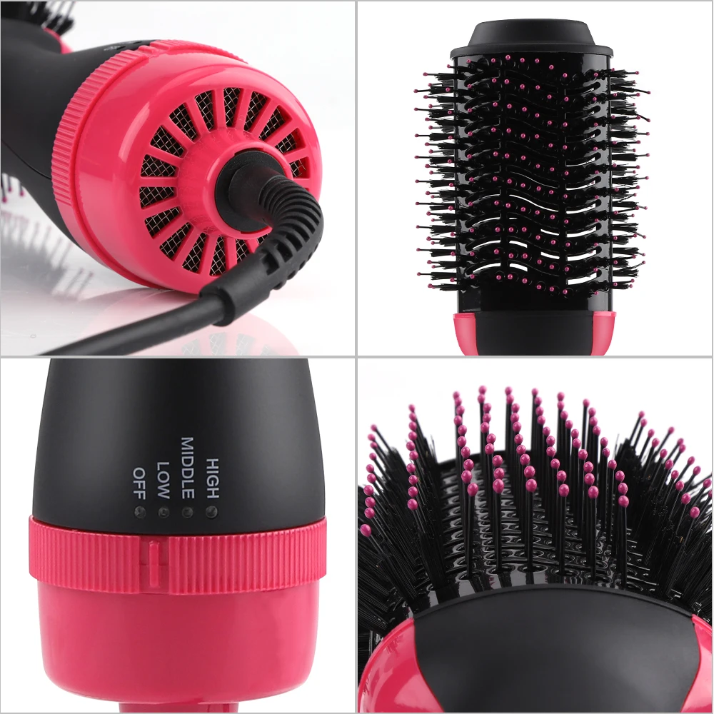 

One Step Hair Dryer Hot Air Volumizer Salon Paddle Styling Brush Negative Ion Generator Hair Straightener Curler Sytling Tools