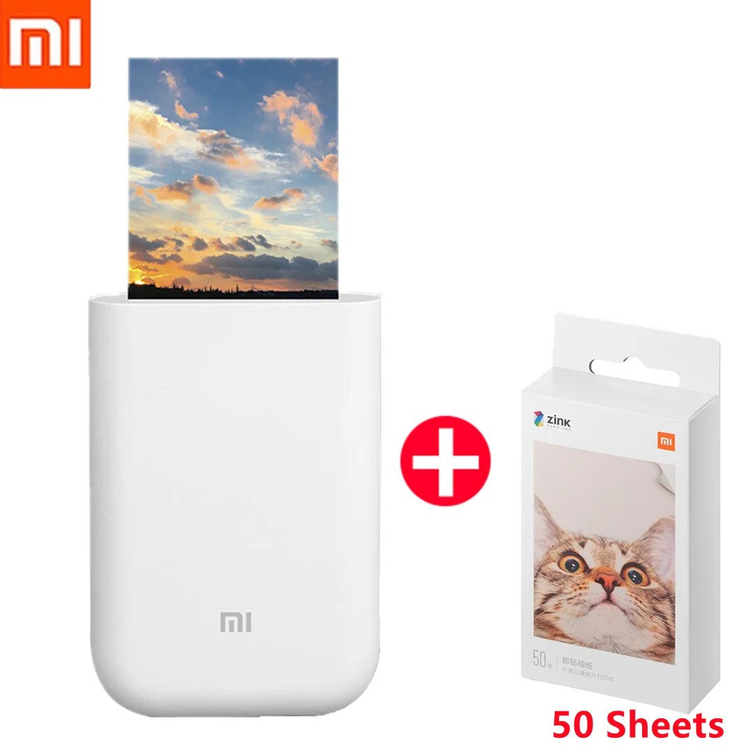 Принтер для фотобумаги xiaomi 2x3 бумага печати ZINK Карманный фотопринтер соединение