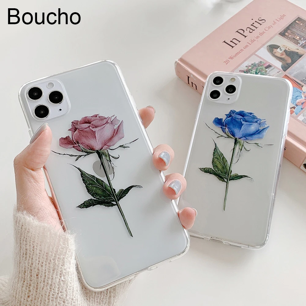 Прозрачный чехол для телефона iphone SE SE2 7 8 6 Plus 11 Pro Max X XS MAX XR мягкий с милым рисунком