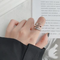 woman silver 925 jewelry snake shaped rings female retro simple adjustable opening animal accessories party womens ring