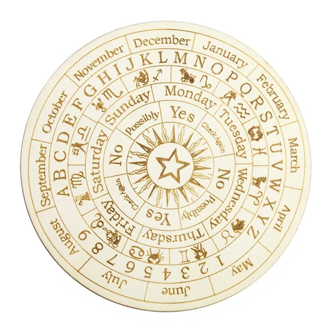 Деревянная маятниковая доска с двенадцатью созвездиями для гадания, домашний декор, звезда, солнце, луна, алтарь, доска для сообщений, подставка для медитации