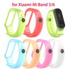 Ремешок силиконовый для Xiaomi Mi Band 6 5, сменный спортивный браслет для Mi Band 5 6 Band 5