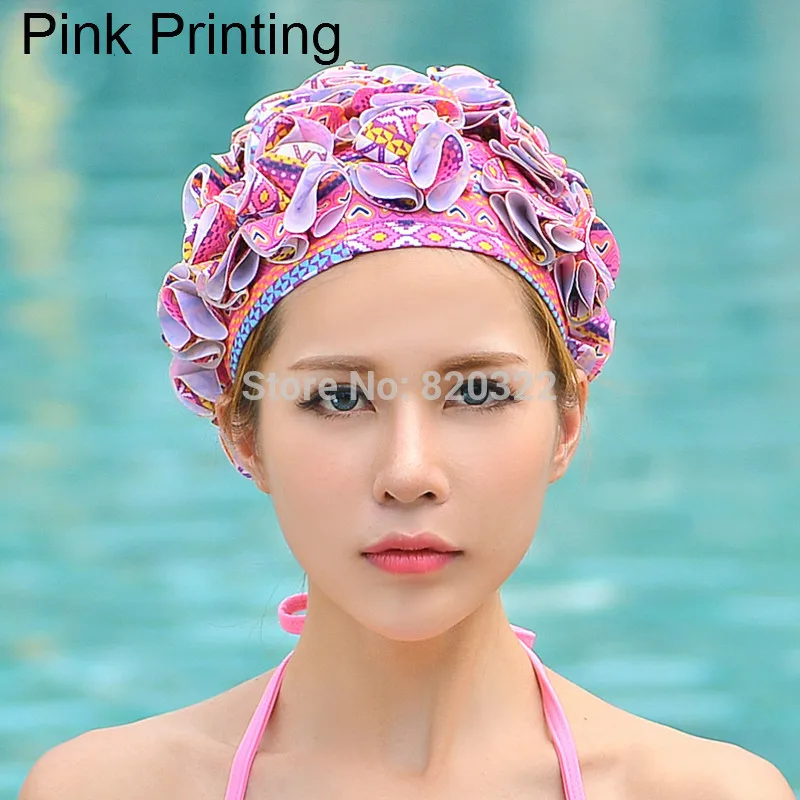 Женская шапка для плавания с 36 цветами лилии цветная Спортивная Красивая