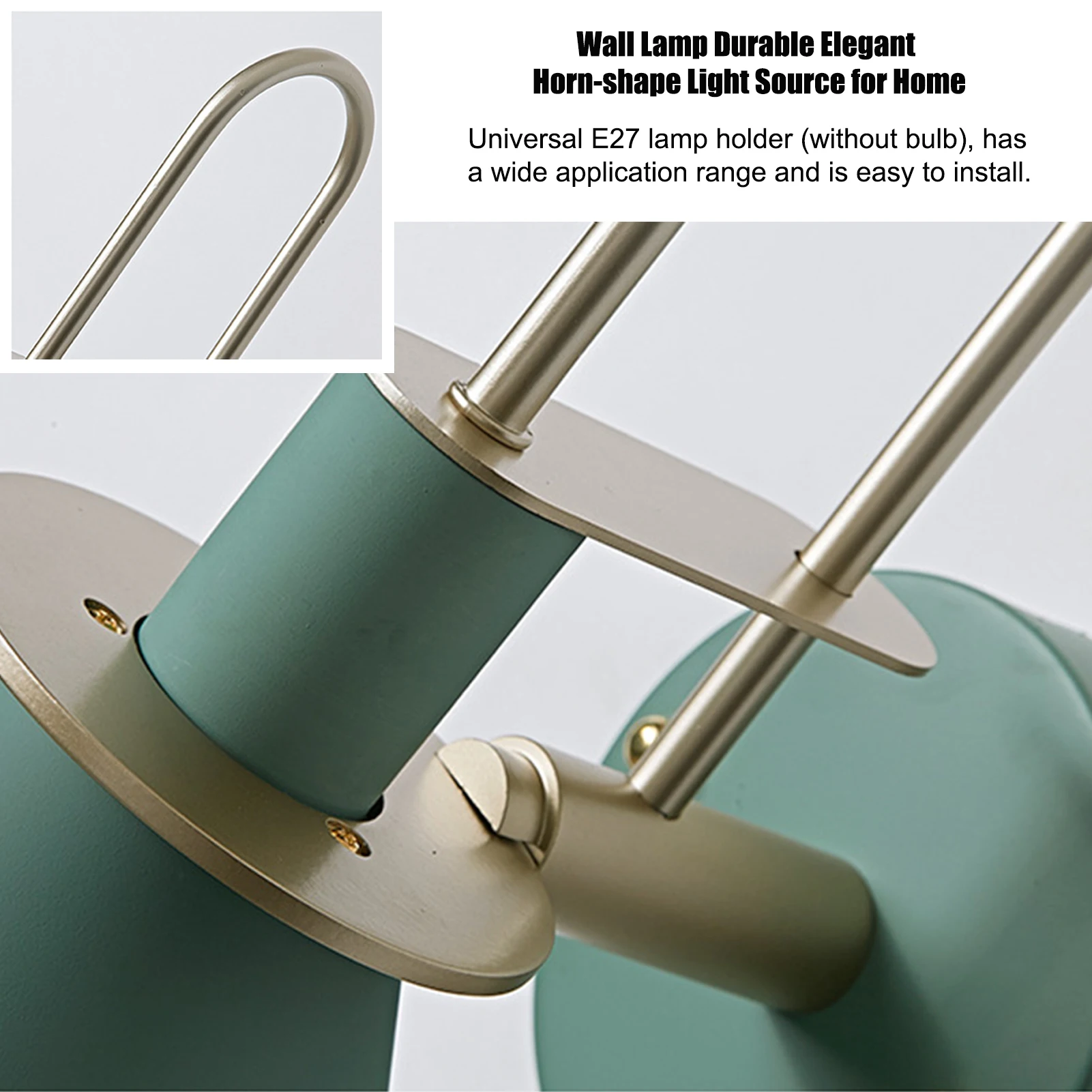 

100-240V E27 LED Wall Lamp Durable Retro Elegant Horn-shape Light Source for Home Bedroom Coffee Shop Decoration