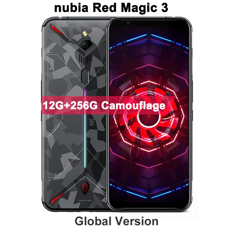 magic3 12G 256G Camo Глобальная версия, мобильный телефон zte nubia Red Magic 3 3S 8G/12G 128/256G 6,6" Snapdragon 855, фронтальный игровой телефон 48MP 5000mAh - Цвет: magic3 12G 256G Camo