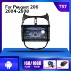 Автомагнитола на Android, 4 ядра, IPS для Peugeot 206 2004 -2008, автомобильное радио, мультимедийный видеоплеер, навигация GPS, 2 din, DVD, Wi-Fi, BT, Dvr, FM