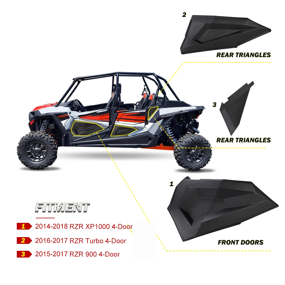 Вставки нижней панели KEMiMOTO для Polaris RZR 1000 900 UTV XP 4 XP-4 900/S Turbo 2014-2018 | Автомобили и