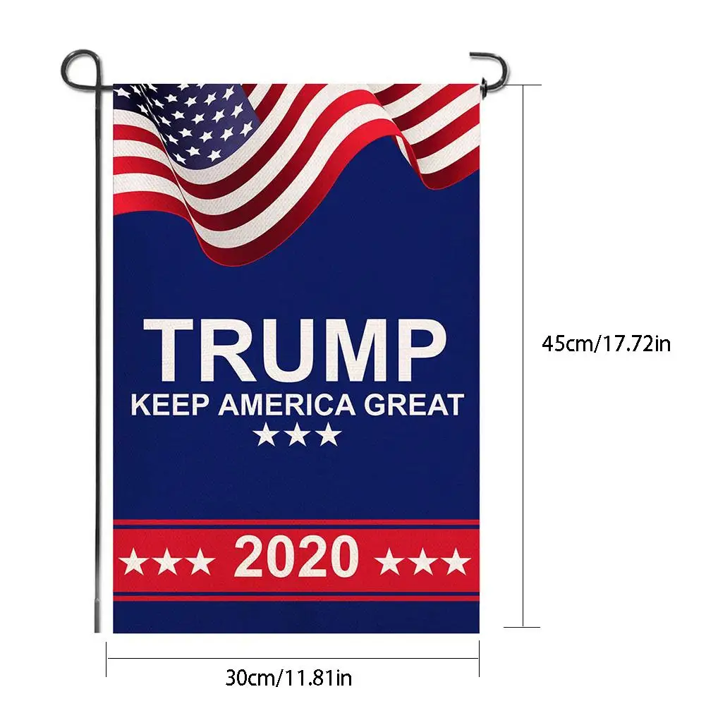 30x45 см Дональд Трамп 2020 флаг двусторонняя ткань американские выборы наружной