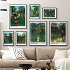 Картина на холсте Анри Руссо в стиле ретро, настенная живопись с лесными пейзажами джунглей в скандинавском стиле, украшение для дома, для гостиной