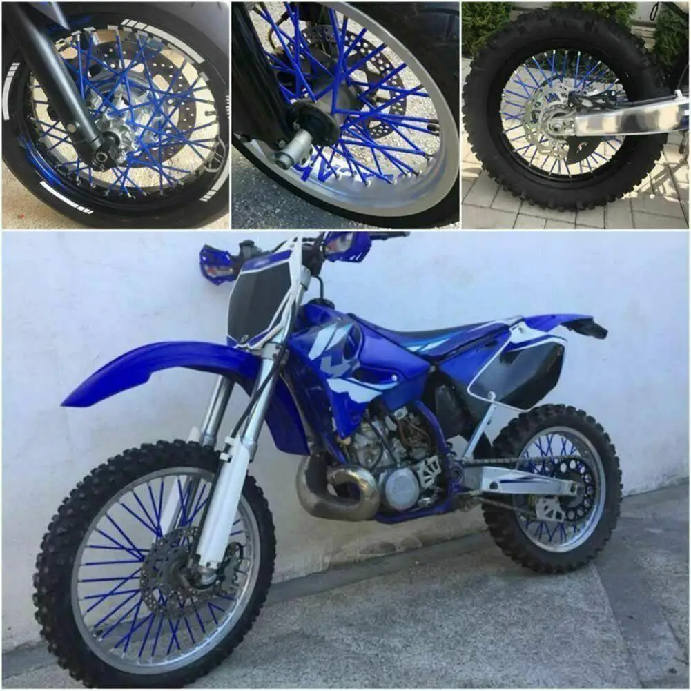 72Pcs Spoke Covers Universal Easy Installation Plastic Motorcycle Skins for Mountain Bike |