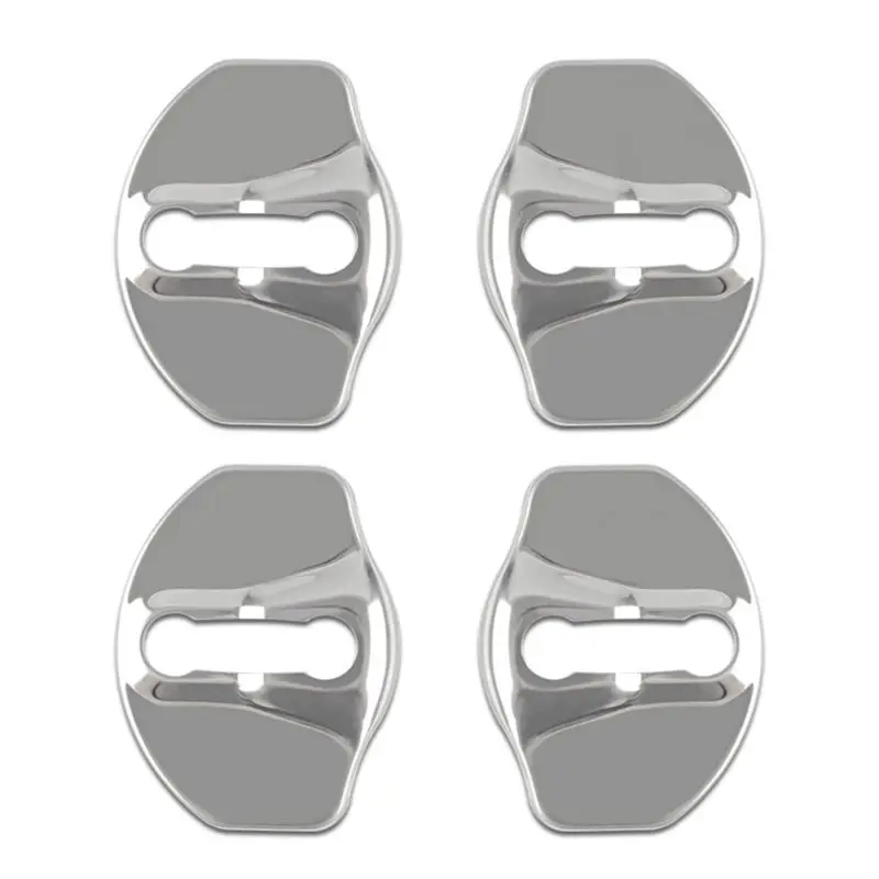 

4PCS 3D Car Door Lock Buckle cover for tesla model 3 model X Car Stickers Car Accessories
