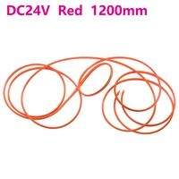 1pcs red led edison bulb lamp parts dc24v 1 2m led bulb incandescent light accessories diodes flexible filament red