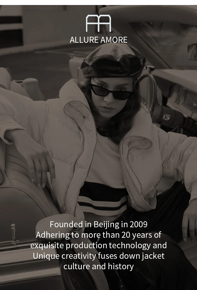 Allure Amore, новинка, Женское пальто, большой размер, свободный, толстый, теплый пуховик, высокое качество, белый утиный пух,, популярные модели