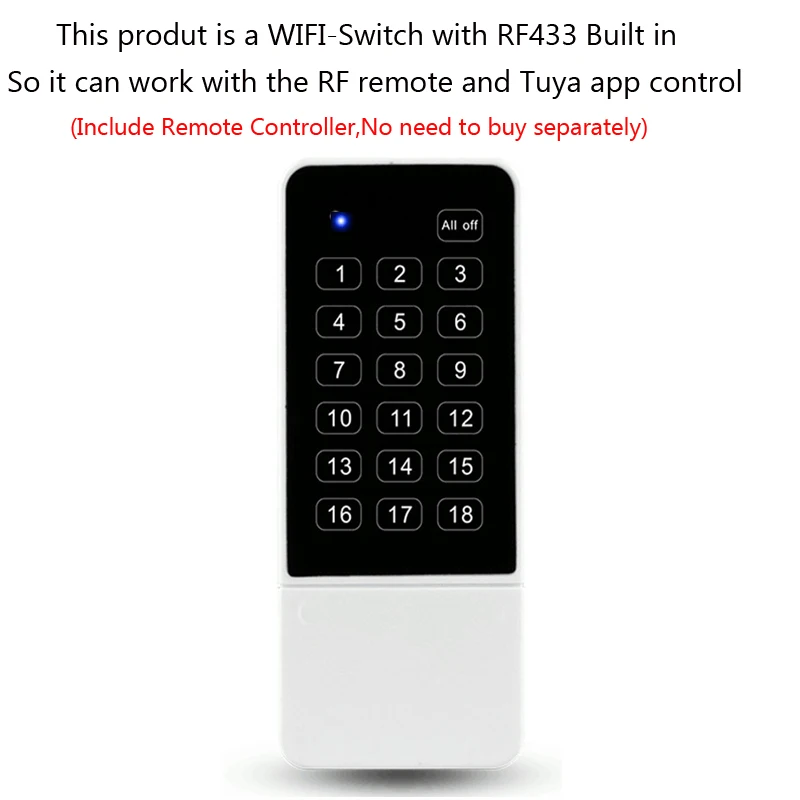 Смарт переключатель ASEER UK с 4 бандами WIFI потолочный вентилятор беспроводной пульт