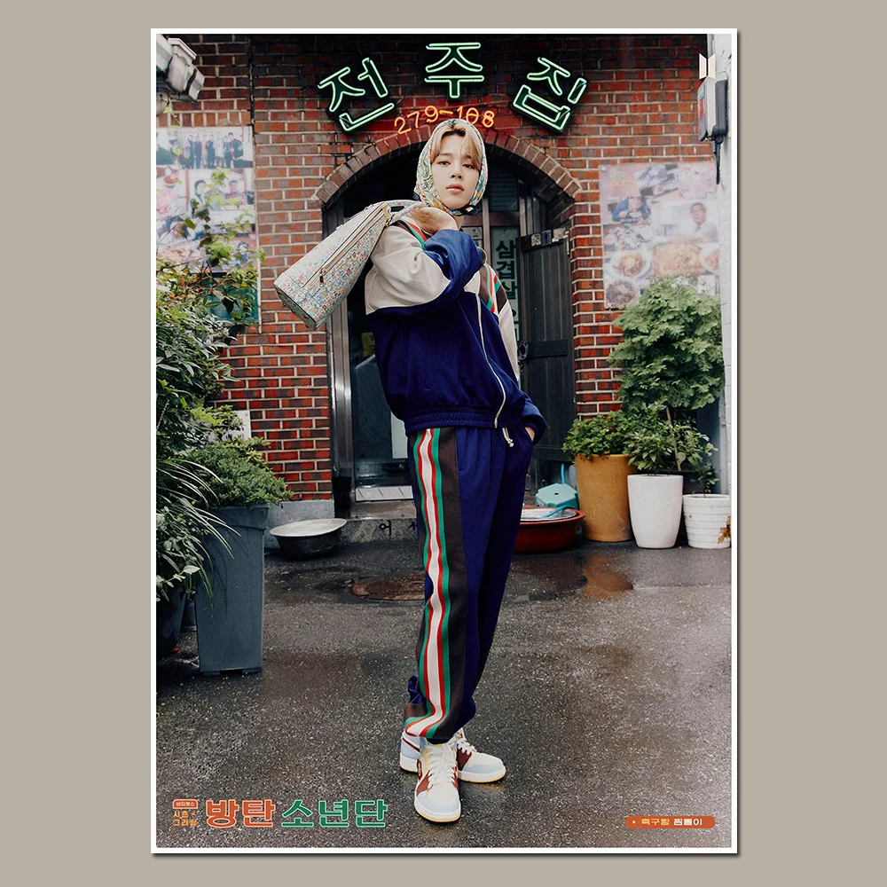 

Kpop Bangtan Boys 2021 сезоны приветствия клейкие стикеры Обои плакат HD фото искусство картина комната Домашний Декор стены оптом