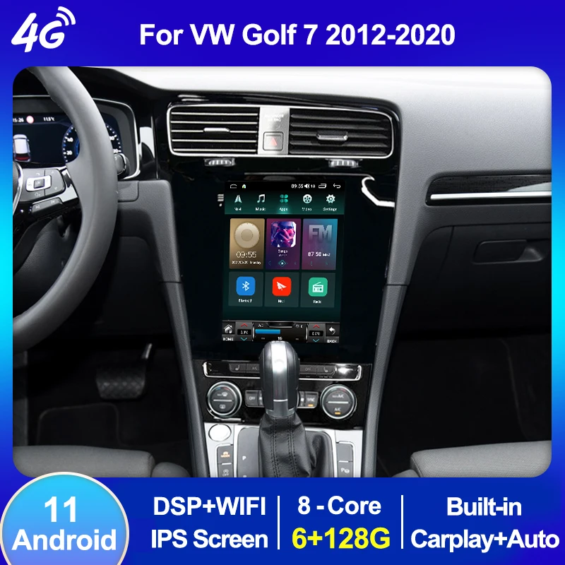 

Автомобильный радиоприемник RDS DSP 2Din для VW Volkswagen Golf 7 VII 2014-2018 Мультимедиа Видео Android 11 6 + 128G GPS навигация Carplay 4G Lte
