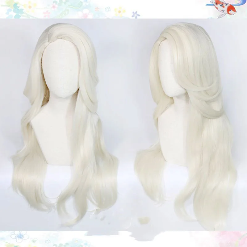 New Elsa wig Princess Cosplay Wigs Snow Ice Queen Long Wavy Heat Resistant Synthetic Hair Cosplay Wigs + Wig Cap