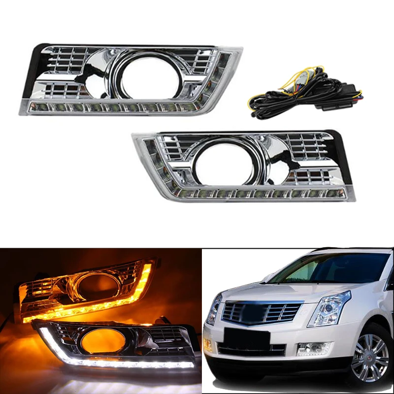 Светодиодный дневный ходовой светильник для Cadillac SRX 12 В 2016 2015 2014 2013 2012