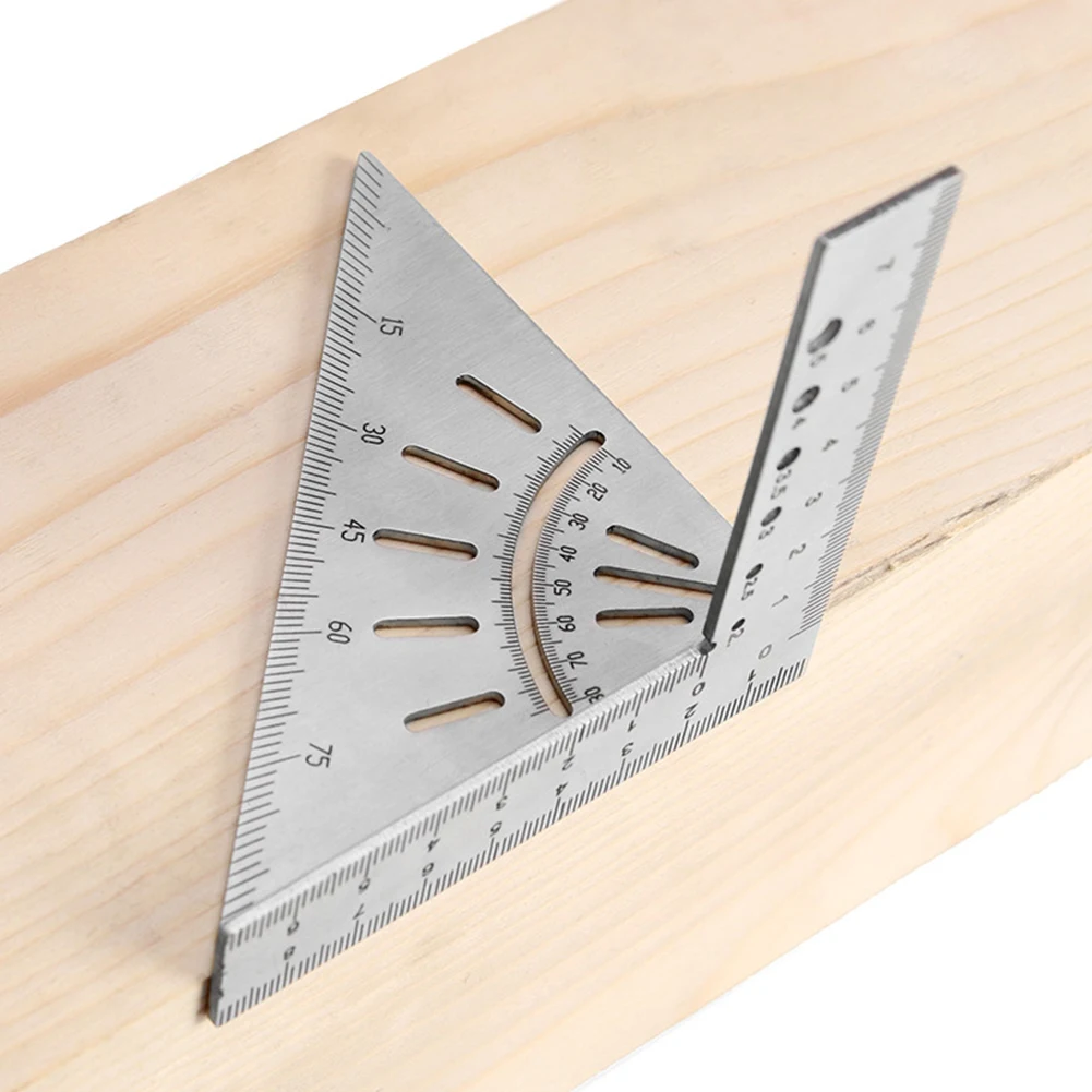 

Woodworking Scriber Measuring Accurate Professional Right Angle Drawing Triangle Ruler Stainless Steel Hand Tool Multifunctional