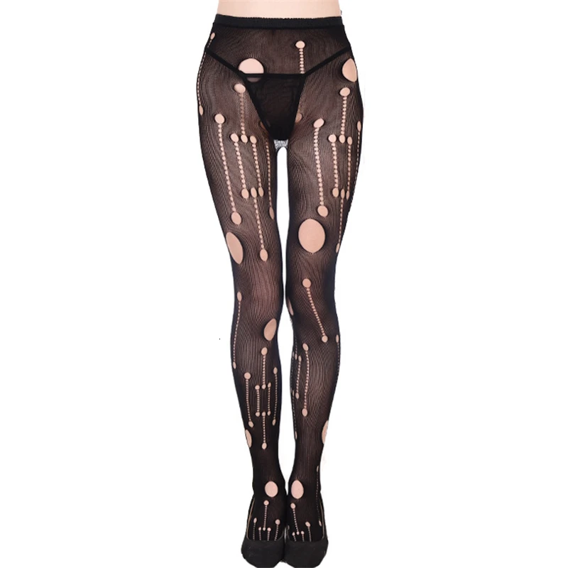 Женские сексуальные чулки Прозрачная сетка высокие размера плюс женские