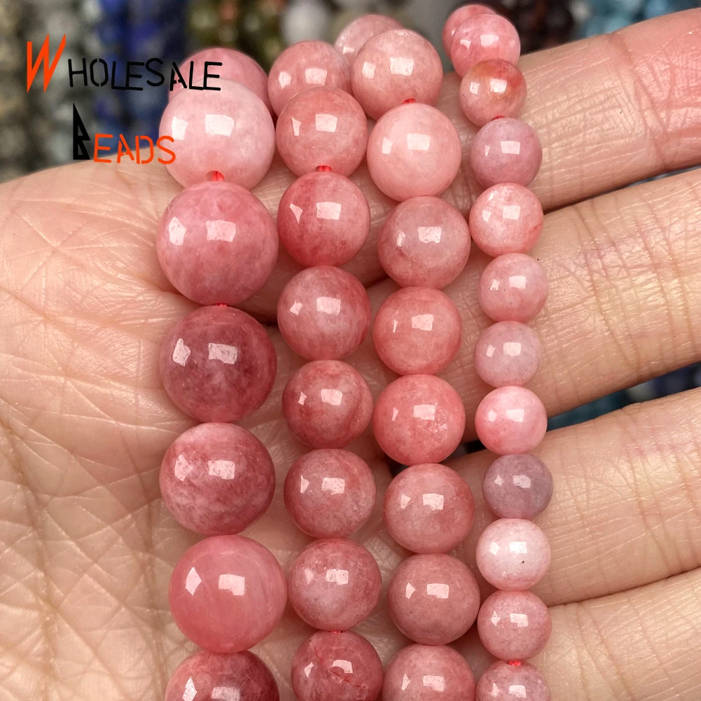 Заводская цена бусины из натурального красного ангелита круглые 6/8/10 мм для