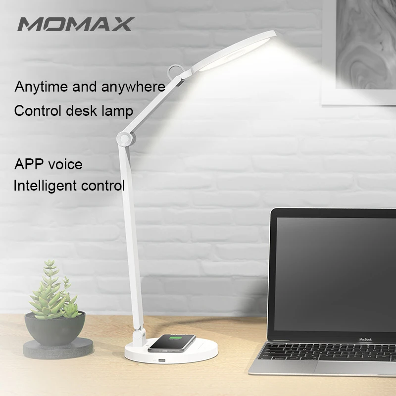 MOMAX светодиодный умный настольный светильник с беспроводной зарядкой для