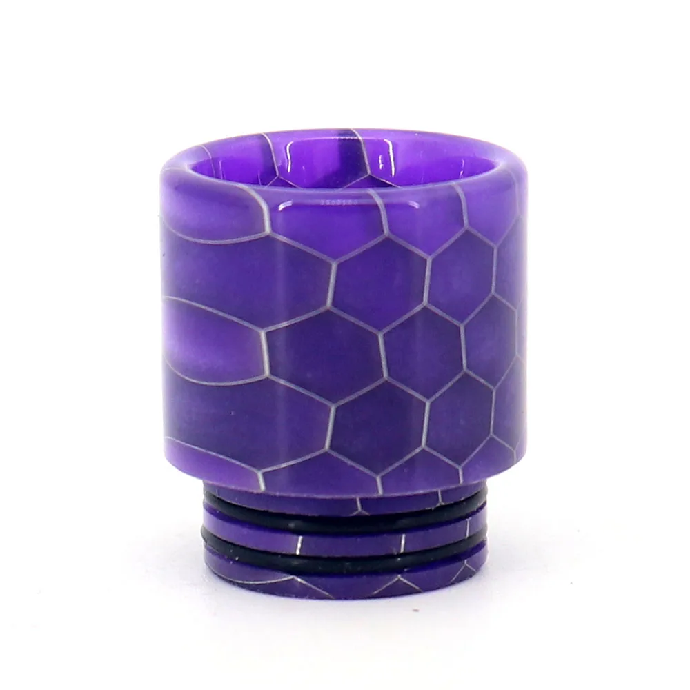 purple long YUHETEC 810 змеиная кожа капельный наконечник Универсальный интерфейс короткий змеиная эпоксидная смола капельный наконечник 1 шт - Цвет: purple long