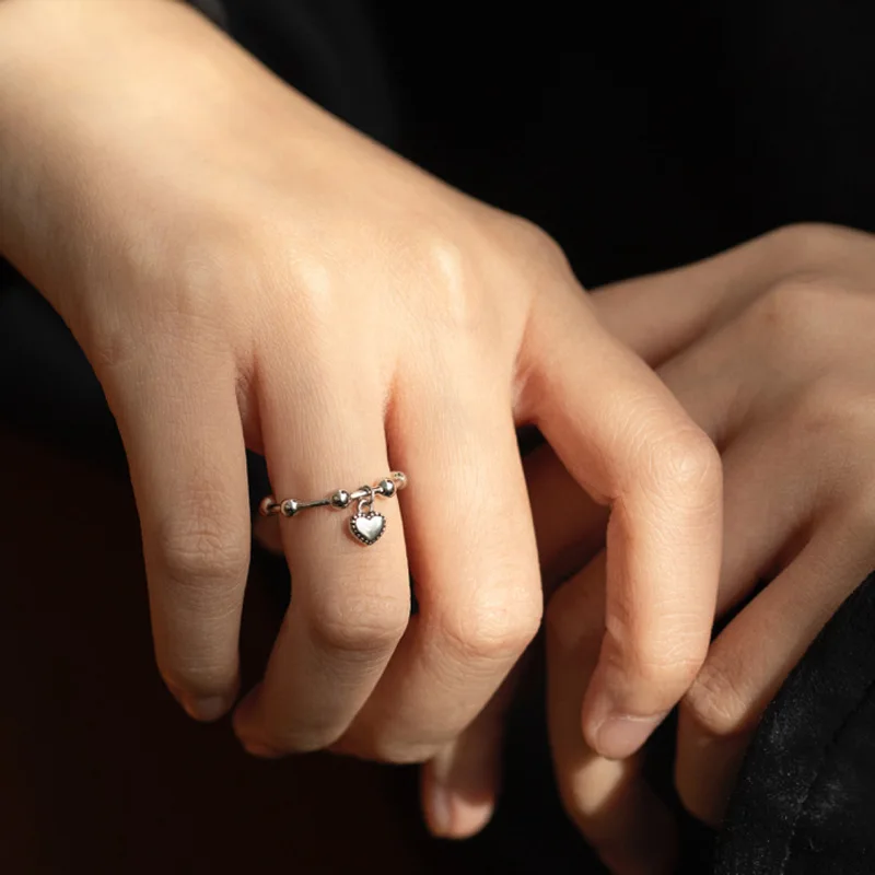 Новые модные готические подвесные кольца в форме сердца для мужчин и женщин