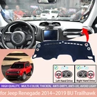 Коврик для приборной панели автомобиля, нескользящий коврик от солнца для Jeep Renegade 2014  2019 BU Trailhawk