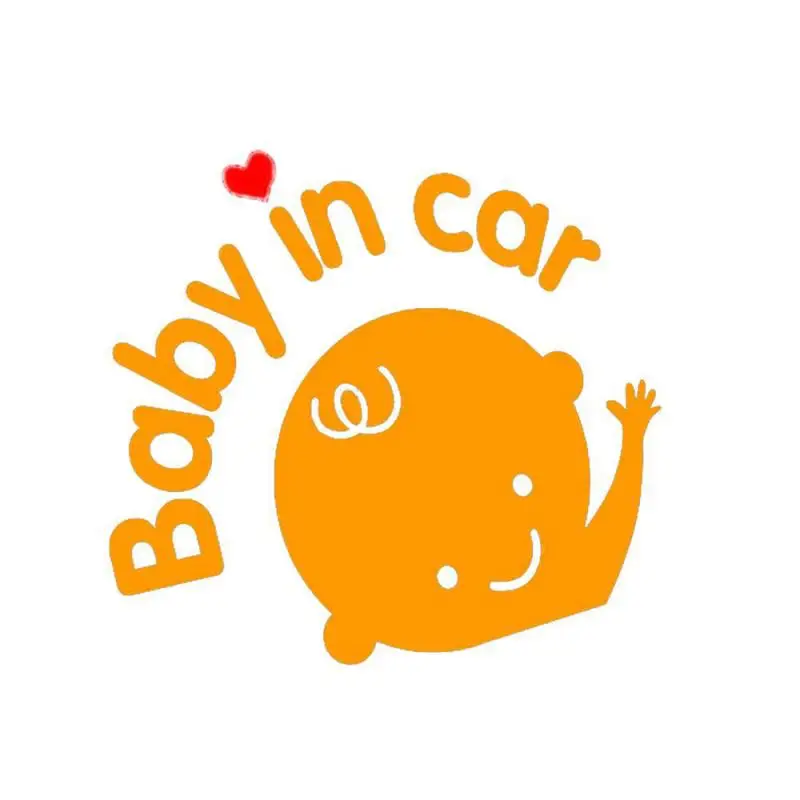 

Car Stickers Car Exterior Safety Tailbox Reflective Warning Sticker Cartoon Baby "Baby In Car" Sticker Car Decal Car Accessories
