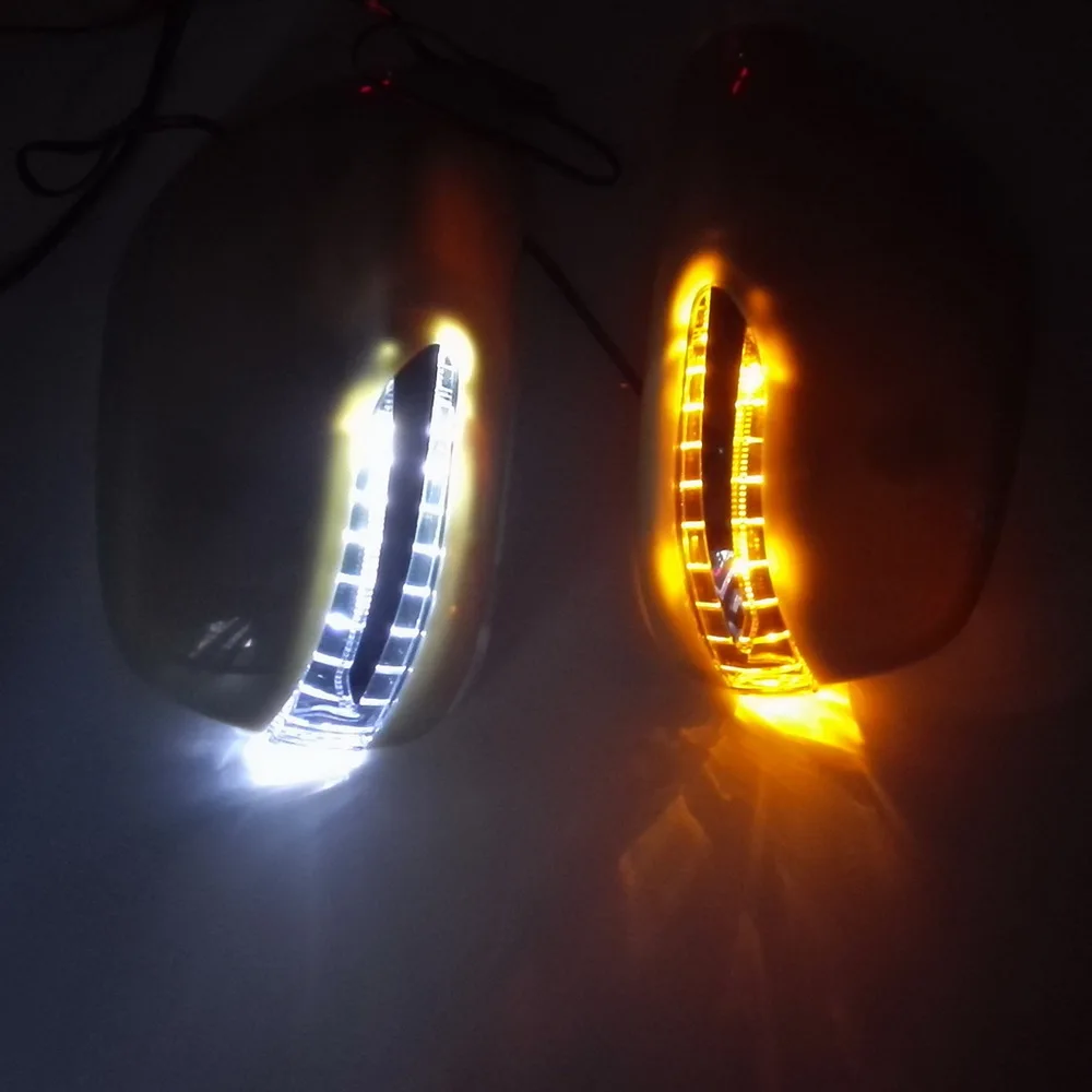 Светодиодный зеркало заднего вида с крышкой поворотники + DRL чехол для TOYOTA VITZ(KPS90)