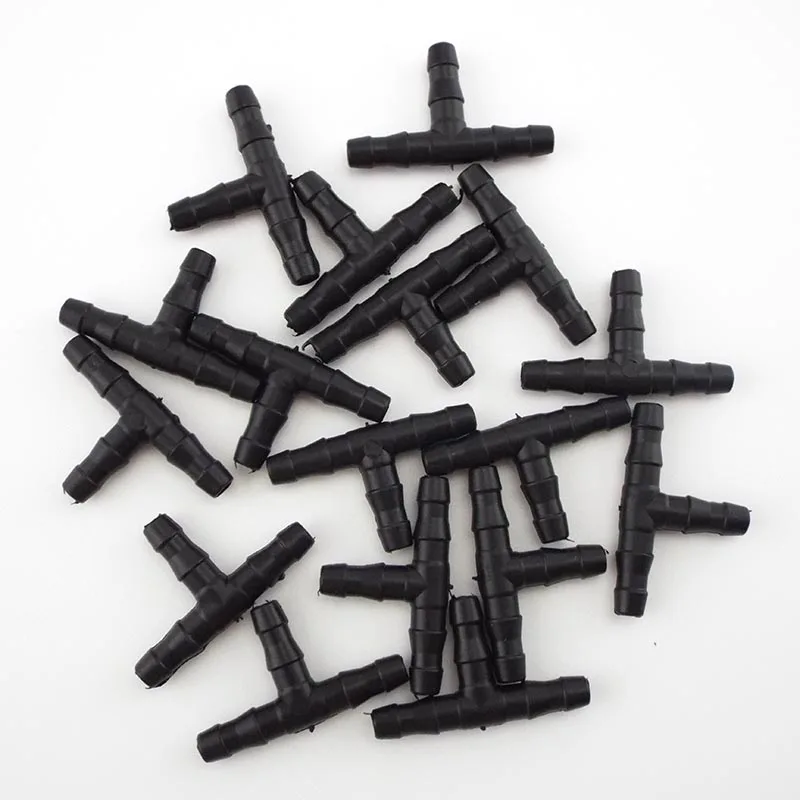 Садовая капельная лампа фитинг 4/7 мм замок с бородкой для шланга тройник прямые