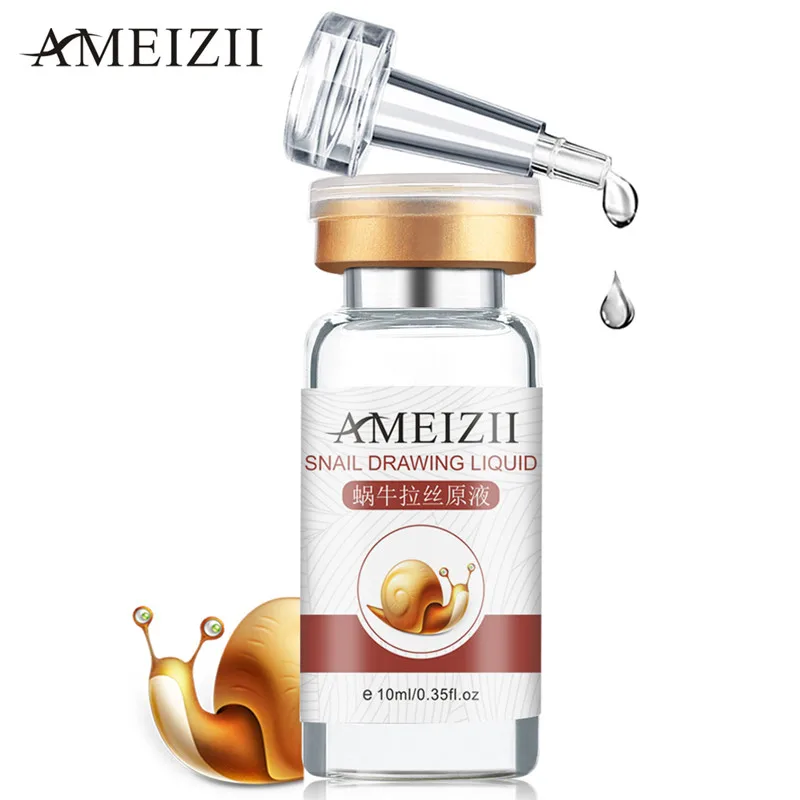 

AMEIZII 10ML Snail Essence Hyaluronic Acid Serum Moisturizing Whitening Lifting Firming Essence Anti-Aging Face Repair Serum