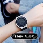 Спортивные часы для подростков для девочек и мужчин, 44 мм, 50 м, водонепроницаемые светящиеся многофункциональные часы с секундомером, цифровые часы 1224 для мальчиков и мужчин, s, Panda, черные