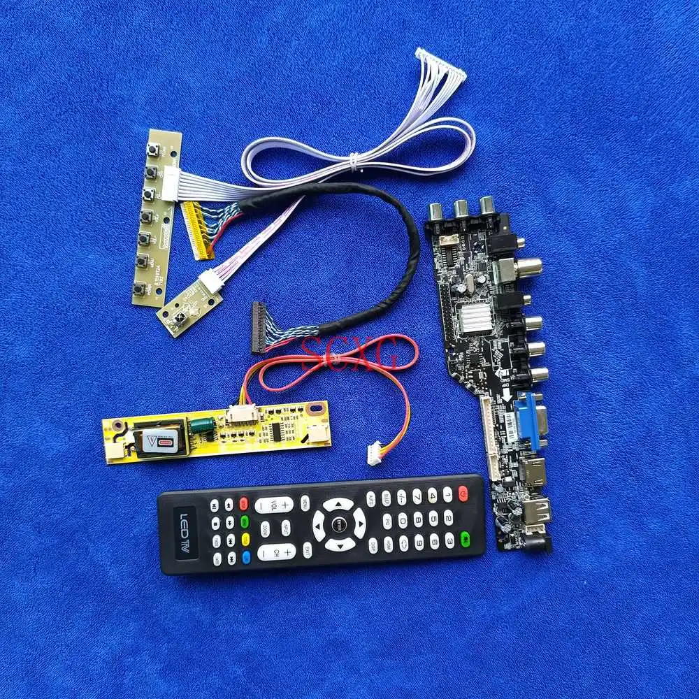 

HDMI-compatible USB AV VGA 2CCFL KIT LCD Drive Card Fit LQ185T1LGN2/LTM185AT01/LTM185AT02 DVB Signal Digital LVDS 30Pin 1366*768