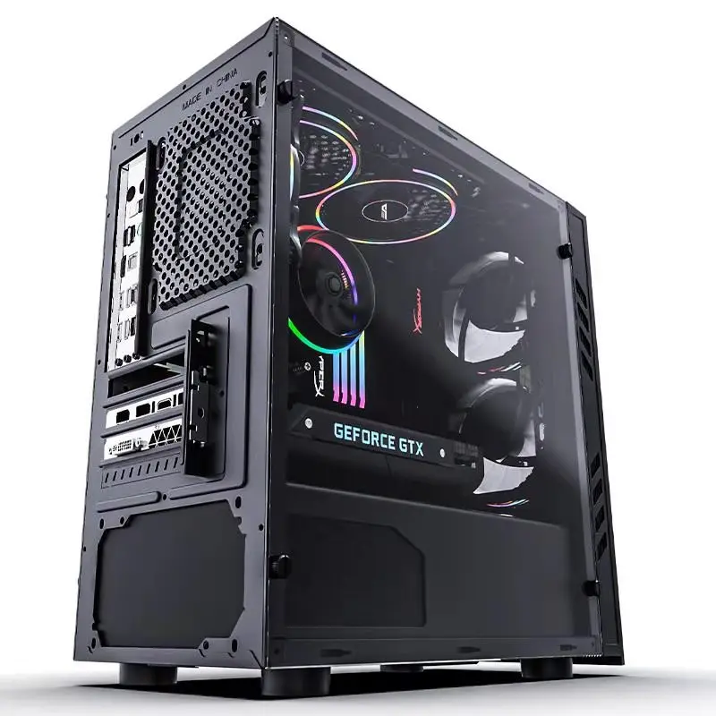 Игровой чехол Aigo для ПК корпус компьютера ATX Tower с 120 мм PWM/ARGB вентилятором передний