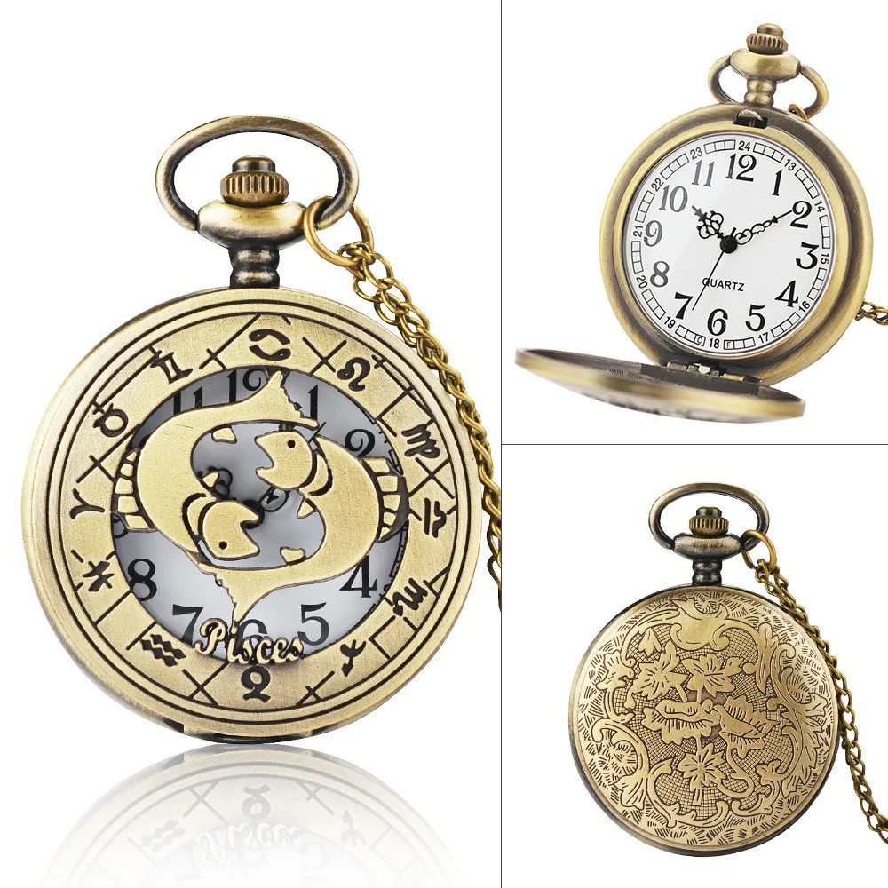 

Full Hunter Quartz Fob Retro Pendant Pocket Watch Chain Gift