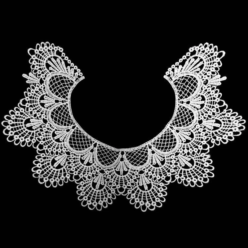 Embroidered Venise Lace Neckline Collar Embellishment Sewing Applique Trims Supplies Scrapbooking | Дом и сад