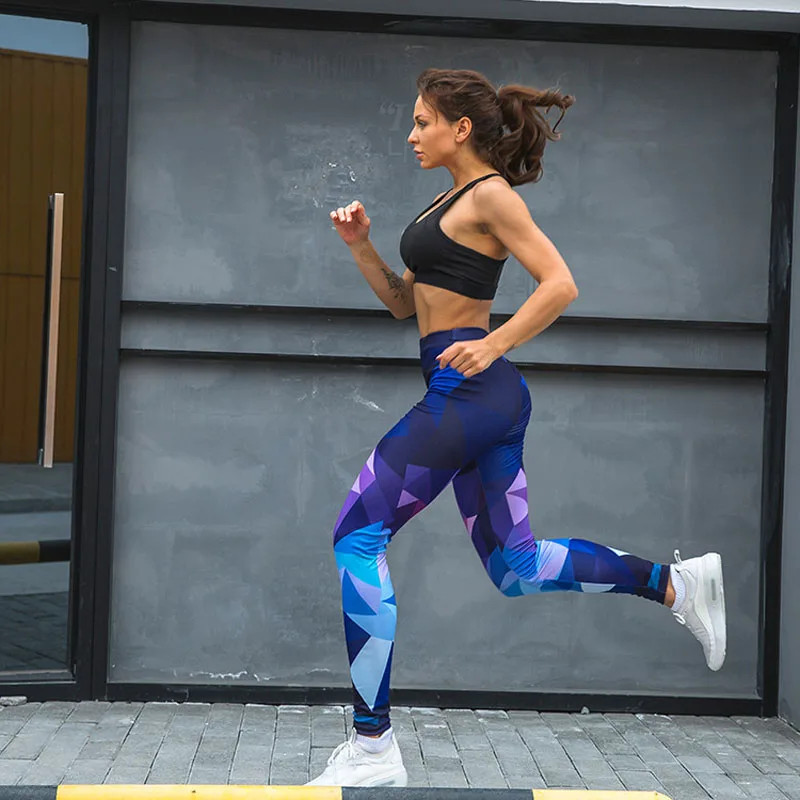 Бесшовные штаны для йоги с высокой талией спортивные Леггинсы женщин